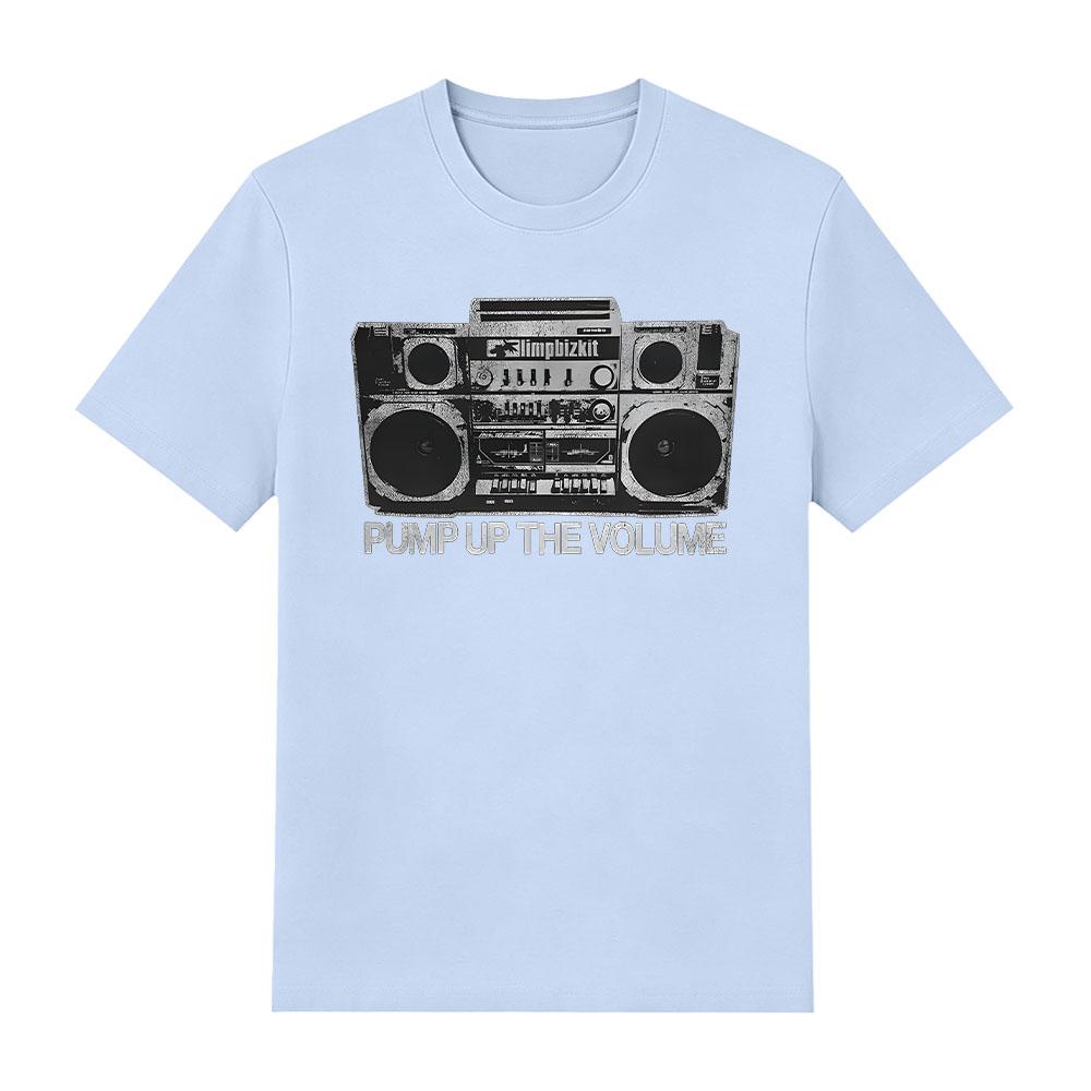 Футболки Limp Bizkit Boombox 2026 Унисекс Мужские Женские Хип-хоп Ретро Уличная одежда Хлопок Короткий рукав Винтажный Графический принт Свободные футболки