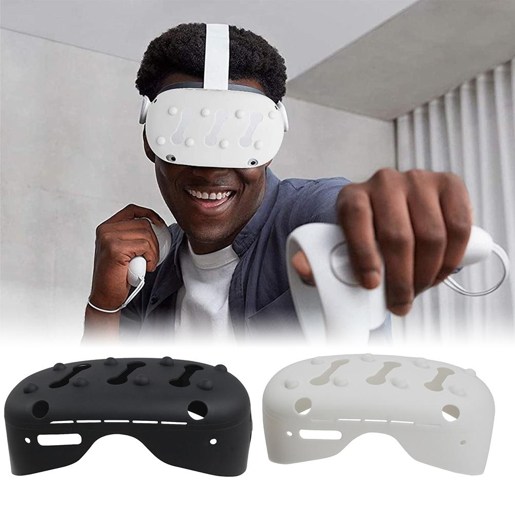 Защитный чехол для VR-гарнитуры, совместимый с Oculus Quest 2, силиконовый чехол, ударопрочная гарнитура
