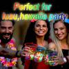 mishunyus 24 Pcs Glow Hawaiian Luau Party Cups, Flashing Tiki Party Cups, Tropical Luau Party Decorations Hawaiian Party Supplies Favor (16oz)