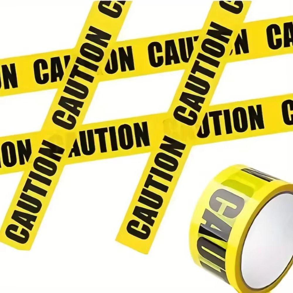 Premium Yellow Hazard Tape Bright Yellow Barricade Line Caution Isolation Line Horror Party