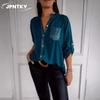 Женские модные повседневные блузки и рубашки с коротким рукавом JPNTKY