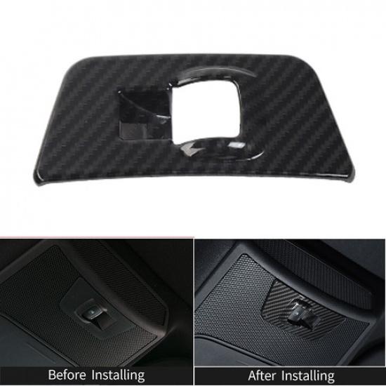 Rear Small Window Lift Panel Switch Covers Trim For Ford F150 2015+ Carbon Fiber