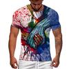 Terrifying Skull 3D Printed Short Sleeved T-shirt Summer Breathable Polyester Simple Round Neck Top