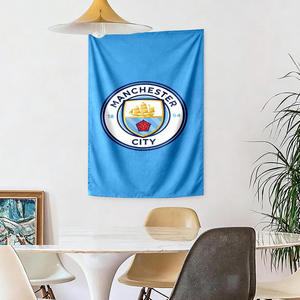 Manchester City Fc Wall Decor Tapestry Art For Pet Memorial Birthdaywedding Party Backdrop Family Gift
