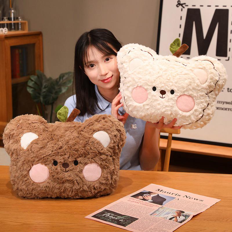 Adorable Bear-Shaped Grass-Growing Plush Pillow - Sofa Cushion & Car Backrest for Girly Heart Naps