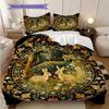 William Morris's Pastoral Flower Rabbit bedding, duvet cover, pillowcase, home decoration, birthday gift (1 * duvet cover+2 * pillowcase, coreless)