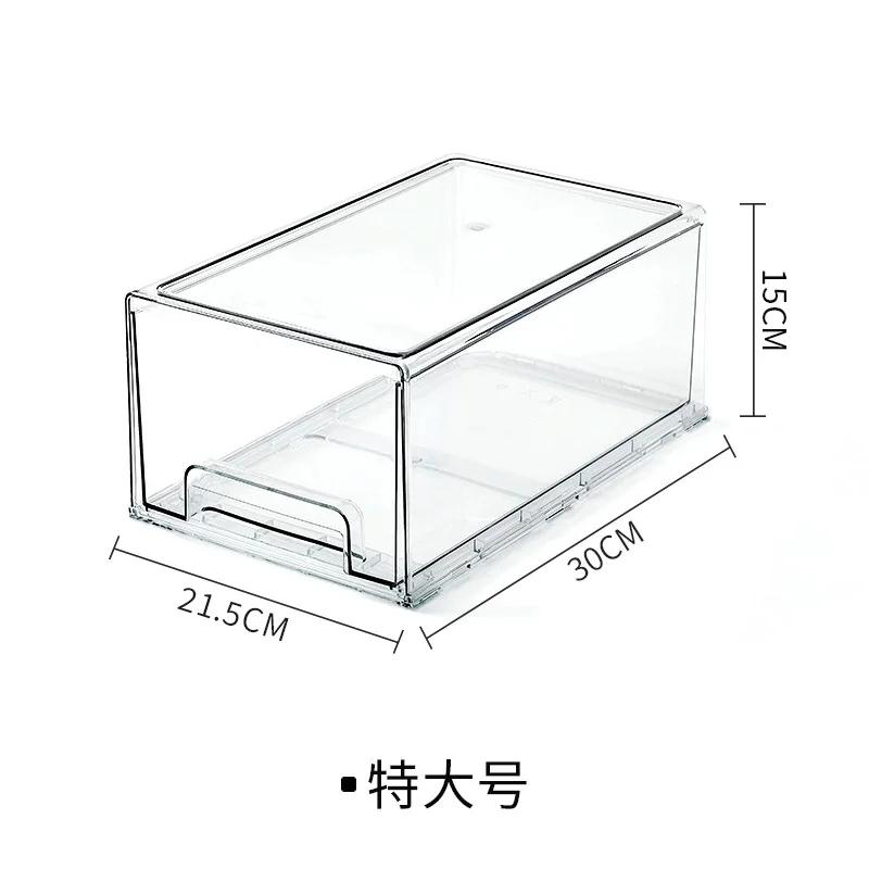 Kitchen Refrigerator Storage Box Fruit Vegatable Meat Fish Food Drawer Organizer Fresh-keeping Stackable Bin Stackable Container