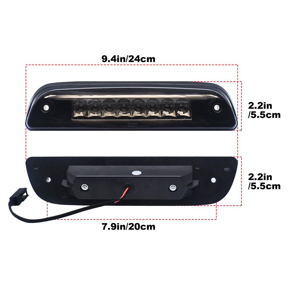 LED Third Brake Light Car Black High Mount Stop Light Rear Tail Cargo Stop Lamp For 1995-2015 TOYOTA TACOMA PICK-UP Smoke Lens