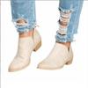 Women Dadily All-match Casual Low Heel Thick Heel Pointed Leather Ankle Boots Plus Size