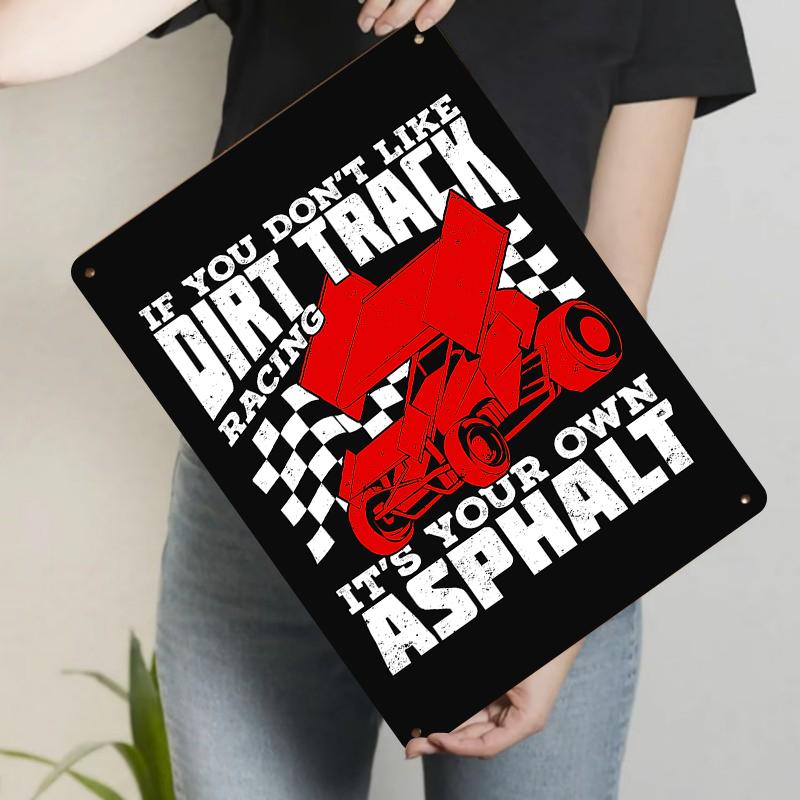 Custom DIRT TRACK RACING Metal Tin Sign Racing Theme Wall Art Decor for Race Fans