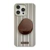 Премиальный чехол для iPhone 16 в полоску, ретро-коричневая подставка для Apple 17, iPhone 15 Pro Max, совместим с несколькими моделями iPhone