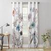 Watercolor Flowers Plants Window Curtains for Living Room Bedroom Curtain Modern Kitchen Blinds Drapes Curtains
