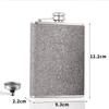 8oz Stainless Steel Hip Flask, Silver Shining Body Portable Whiskey Wine Pot Bottle Funnel Travel Tour Wine Cup