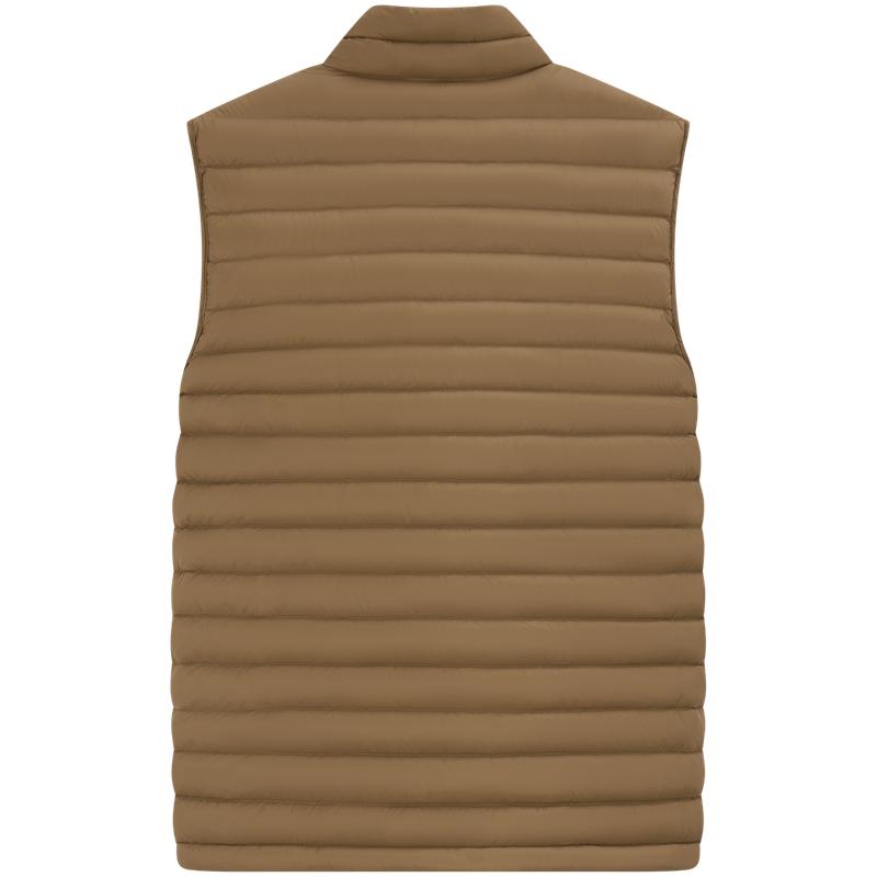 Tommy Hilfiger Down Vests Men's Khaki GWJ Stand Collar Moderate XM0XM03113