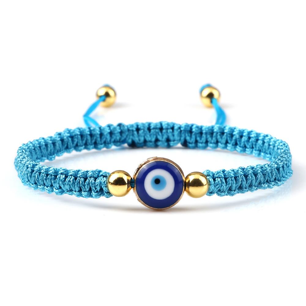 Модный браслет Lucky Red String Evil Eye, толстая золотая веревка, ручная работа, регулируемый, украшения для дружбы, браслет Hamsa для женщин и мужчин