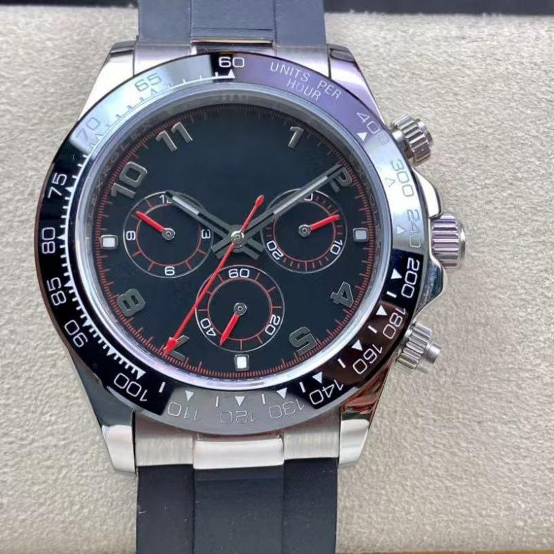 Мужские автоматические механические часы Rolex Daytona 40 мм, многофункциональные, с инкрустацией бриллиантами.