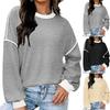 Women's Solid Color And Winter Sportswear Pullover Top Loose Sweatshirt Long Sleeved Casual