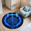 Viking Battle Axe,Round Area Rug,Carpet Rug for Living Room Bedroom Sofa Playroom Decor,Non-slip Floor Mat