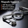 Чехол Oatsbasf Magsafe для iPhone 16 15 Pro/Pro Max/16 E Металлический Безрамочный с Подставкой 360° Поворотная Ударопрочный Защитный Чехол