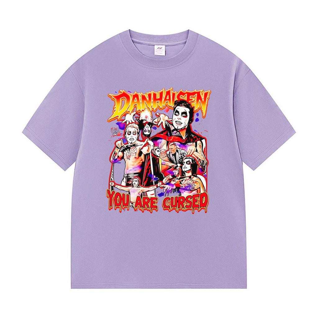 2026 Hot Danhausen You Are Cursed Graphic T Shirt Mens Vintage Fashion Cotton Short Sleeve Tshirt Hip Hop Punk Clothing Tshirt