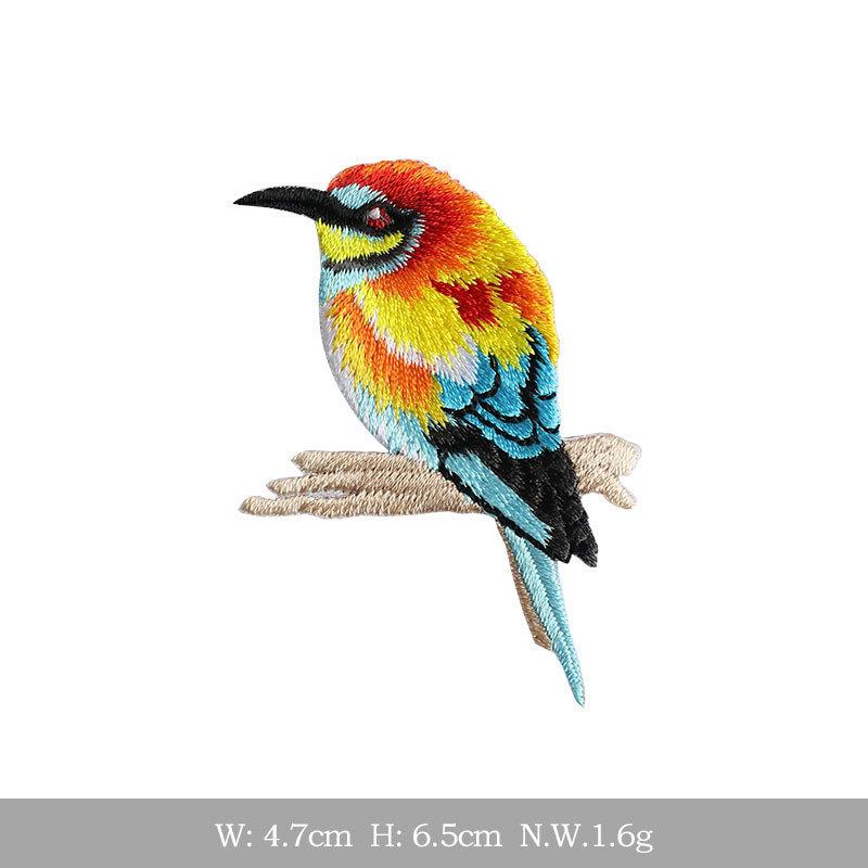 Three Loves Самоклеящаяся наклейка на ткань с изображением животных Наклейка с рисунком птиц Наклейка на одежду, брюки, сумка, украшение для отверстий Наклейка на одежду Вышитая наклейка