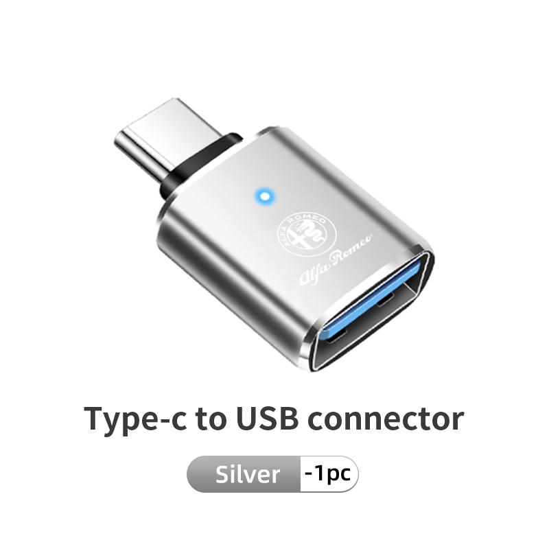 For Alfa Romeo Car Type-C To USB Power Adapter Fast Data Transfer and Charging Adapter 159 Giulietta 156 147 Giulia Mito GT
