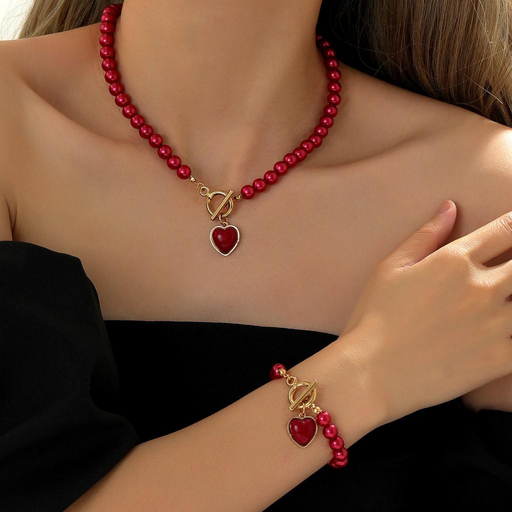 Стильное Жемчужное Ожерелье Элегантные Украшения Элегантный Браслет из Бусин Регулируемое Ожерелье Текстура Имитации Жемчуга для Ежедневного Ношения