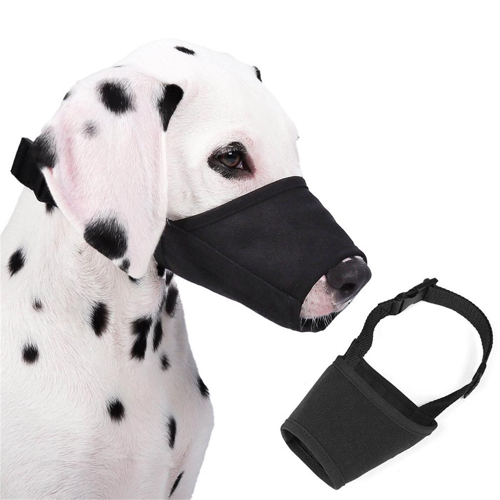 Adjustable Dog Muzzle Prevents Biting Barking and Chewing with Breathable Fabric for Various Size Dogs Outdoor Supply