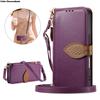 Leaf Buckle Crossbody Lanyard Wallet Case For Infinix Note Hot 50 Pro Plus Spark 20C Card Holder Luxury Leather Phone Cover Bags