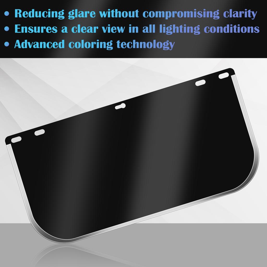 Haishell 2 шт. Запасные линзы для защитного экрана для лица, Тонированные черным, Защитный козырек для каски для сварки, шлифовки, косплея (40X20См/15