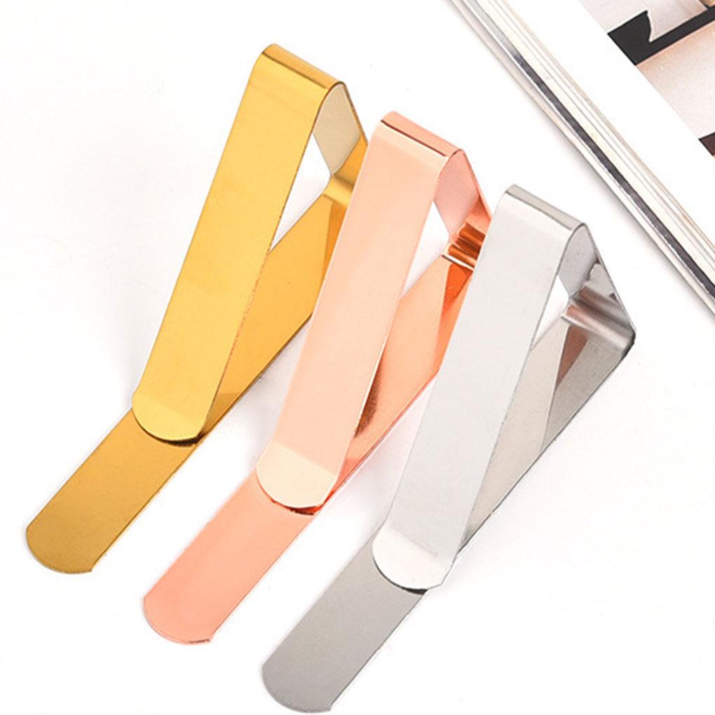 12 шт. Устойчивые зажимы из нержавеющей стали для скатерти - Легко экономят время и усилия Держатель для круглых скатертей золотистый