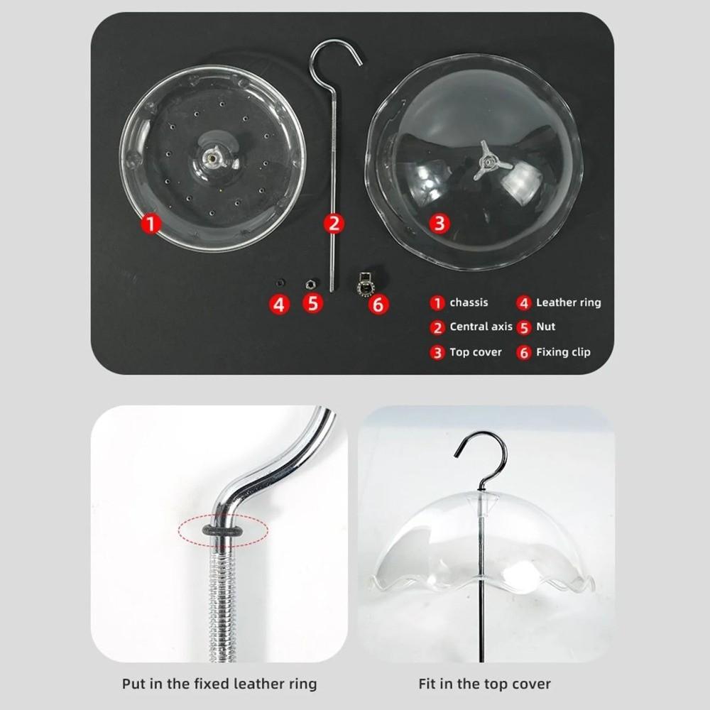 Подвесная кормушка для птиц с открытой платформой, прозрачная кормушка для колибри, декор для сада на открытом воздухе
