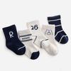 5 Pairs/Lot Cute Striped Baby Socks Cartoon Bear Letter Newborn Middle Tube Sock Spring Autumn Soft Cotton Infant Socks