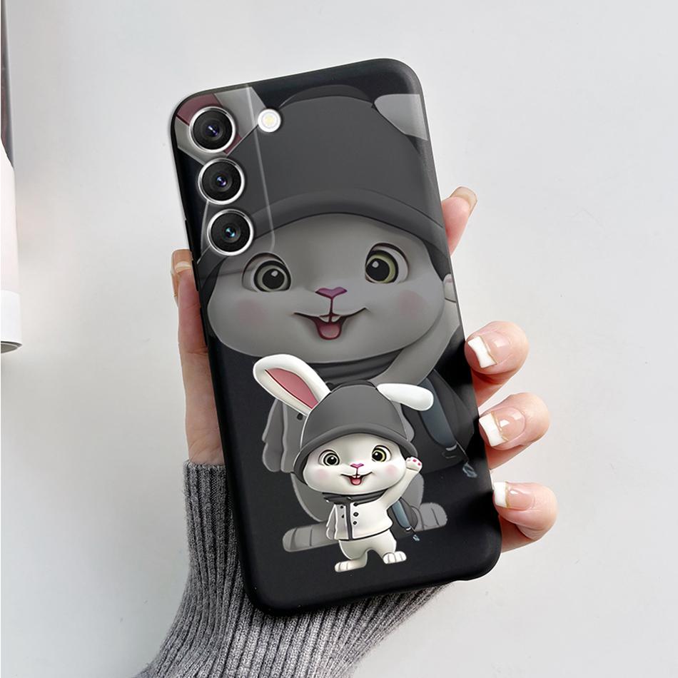 For Samsung Galaxy S22 S 22 Plus S22 Ultra S22+ Case Soft Slim Cute Bear Cartoon Frog Candy Painted Back Cover Funda Bumper Bags
