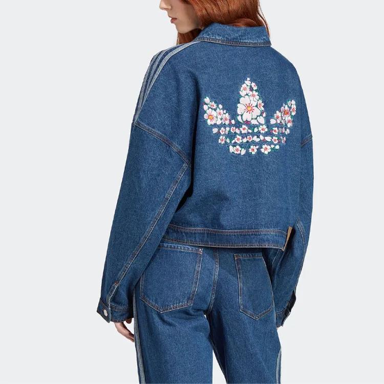 adidas originals Logo Embroidered Denim Jacket (Unisex) Denim Jackets IP3767