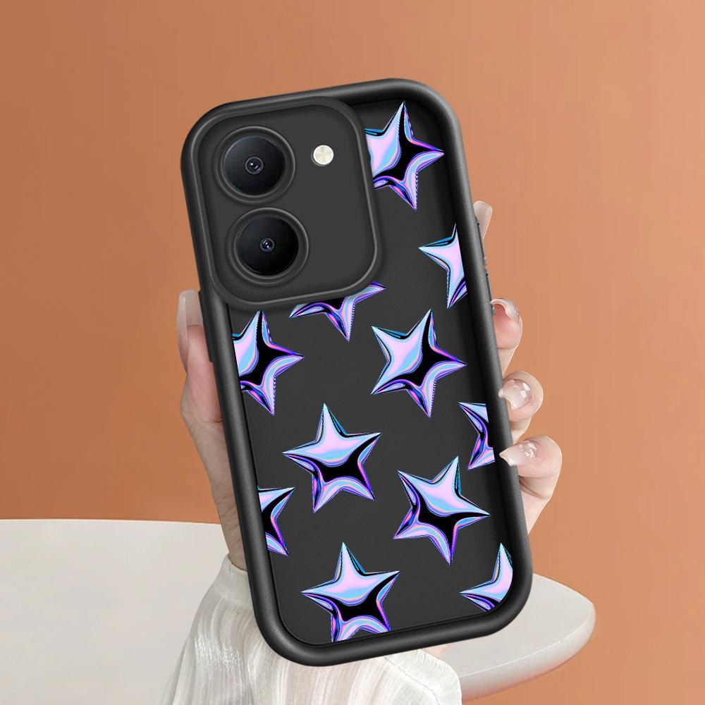 Мягкие силиконовые квадратные лестницы с мультяшным узором, полное покрытие, защита камеры, противоударный чехол для iPhone Infinix Tecno Vivo