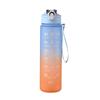 800ml Gradient Color Plastic Sports Water Bottle Leakproof Portable Water Cup for Gym Travel Outdoor Drinking Bottle