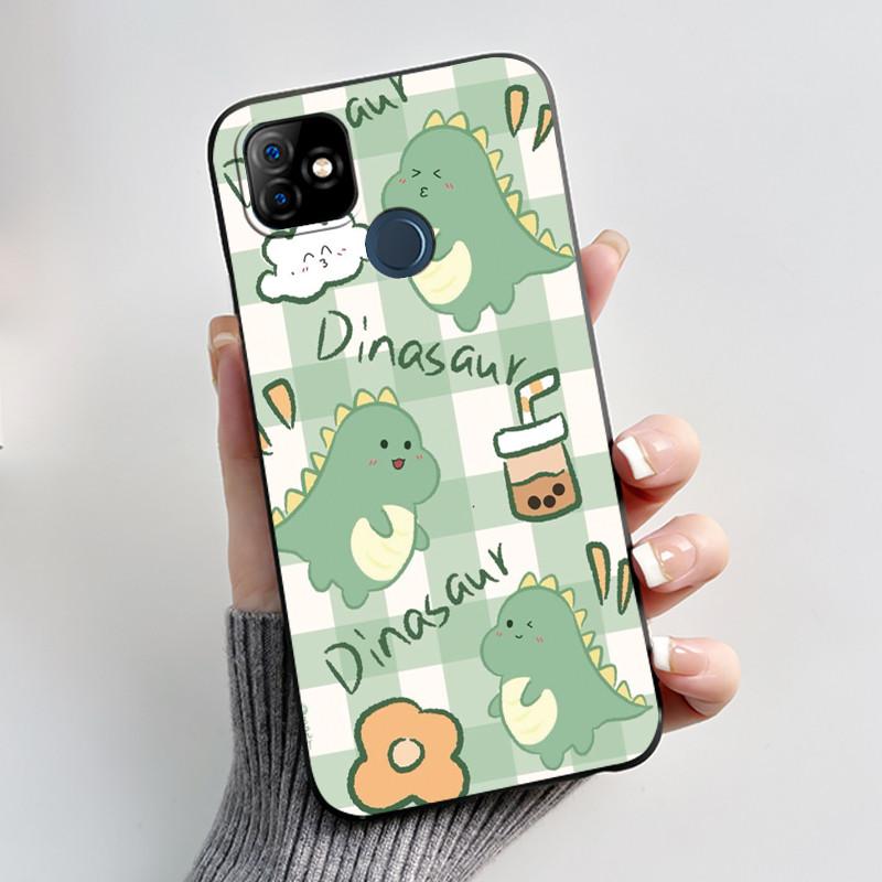 Casing For ITEL P36 Play L6005 Case ITEL Vision 1 Back Cover Aesthetic Cute Cat Fashion Cartoon Soft Black Silicone Phone Case