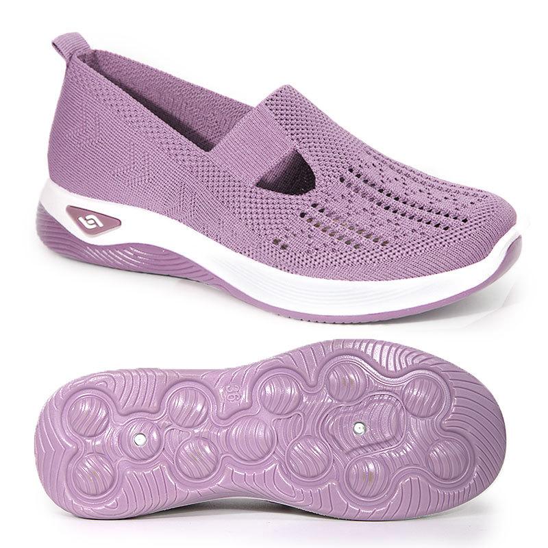Mom Middle-aged and Elderly Summer Breathable Comfortable Single Soft Sole Casual One-pedal Mesh Childrenshoes