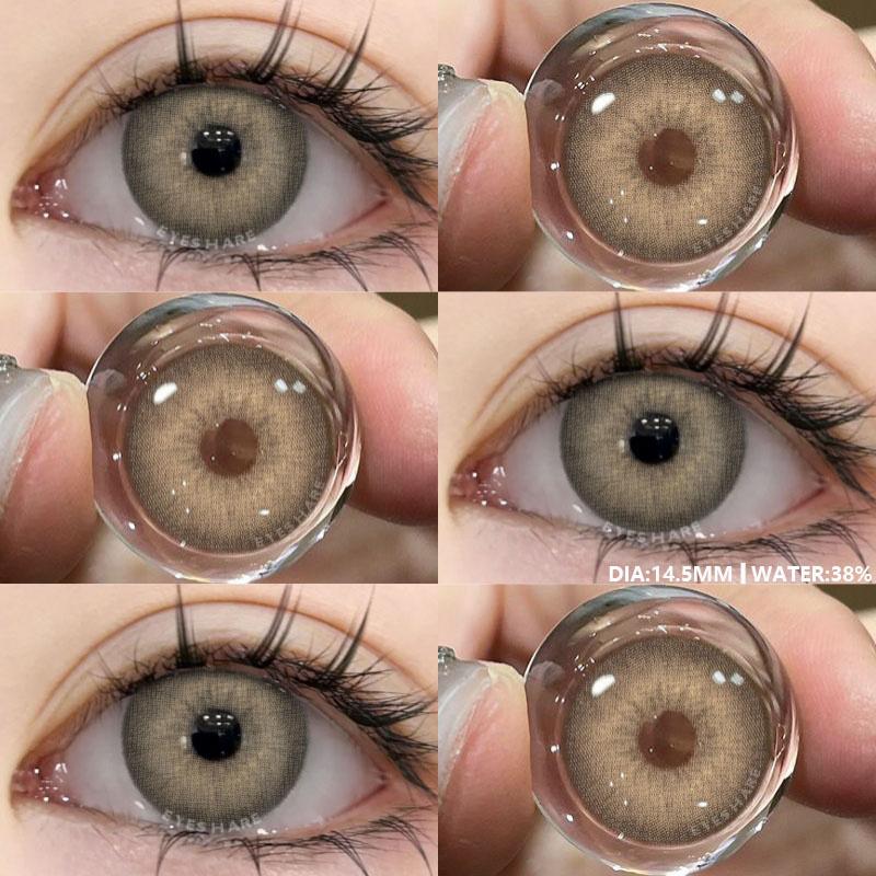1 пара цветных контактных линз для глаз, модные голубые линзы для глаз, зеленые линзы, серые контактные линзы для глаз, годовые линзы для глаз