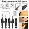 Cone Hardware Tool Countersink Drill Bit Set Drilling Pilot Holes Carpentry Drill Set  Woodworking