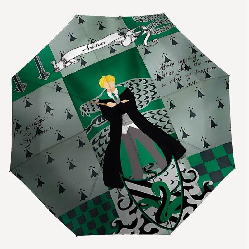 1PC Warner Ambition Slytherin Umbrella-8-Rib Reinforced, Automatic Open, Lightweight-A102