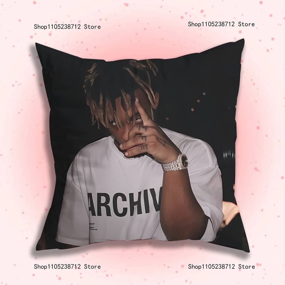 J-Juice WRLD Чехлы на подушки с принтом в стиле рэп-музыки Мультяшные Декоративные для дивана Домашние Двусторонние Печать Короткий Плюш Милый Чехол на Подушку