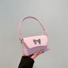 Simple Casual New Personalized Armpit Bag Women's Solid Color Bow Trend Temperament Light Luxury Shopping Shoulder Bag