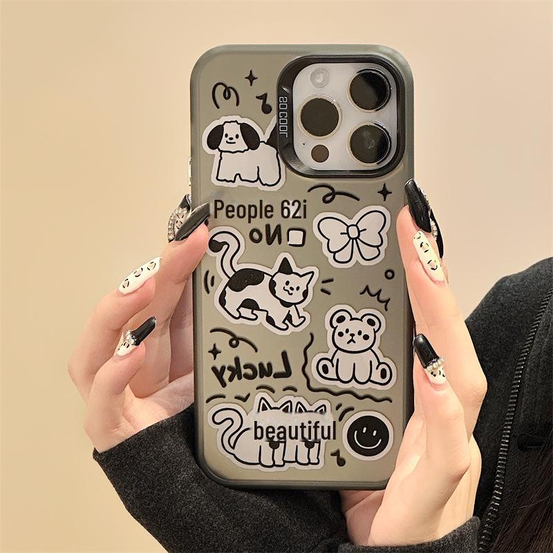 Матовый лазерный чехол Zhitai для iPhone 16 Pro Max, 14, 13 Pro с браслетом; Совместим с Huawei Mate 60