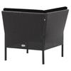 6 Piece Garden Lounge Set with Cushions Poly Rattan Black