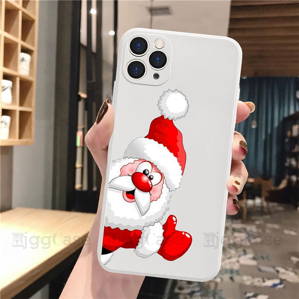 Белый чехол для телефона в подарок на Рождество и Новый год для iPhone 13 Pro 11 Pro Max 12 mini XS XR SE 8 7 Plus, модный чехол для девочек Fundas