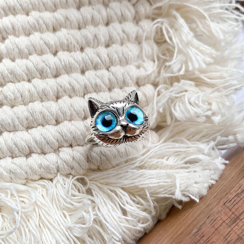 «Кольцо с кошкой из стерлингового серебра 925 пробы от Lanzhi – легкое роскошное украшение на открытый указательный палец»