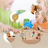 Portable Wooden Bead Maze Toy Wooden Circles Bead Wire Maze Abacus Puzzle Toys for Learning Counting with Wire Frame