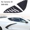 Glossy Black side window louvers air vent Cover tirm for Chevrolet Corvette C8